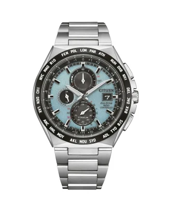 AT8238-84M Mens Watch Eco-Drive Super-Titanium radio controlled Chronograph 44mm 10ATM