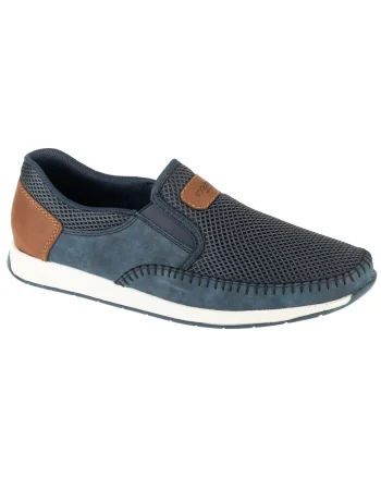 Pantofi casual barbati,  Moccasins 11954, Bleumarin