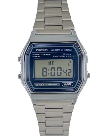 Ceas unisex digital cu carcasa din rasina, Argintiu