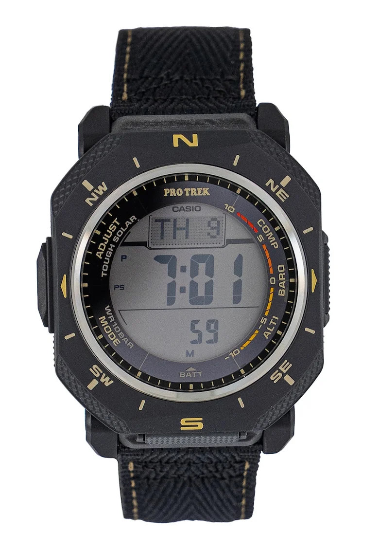 Ceas digital cu functii multiple Pro-Trek, Negru