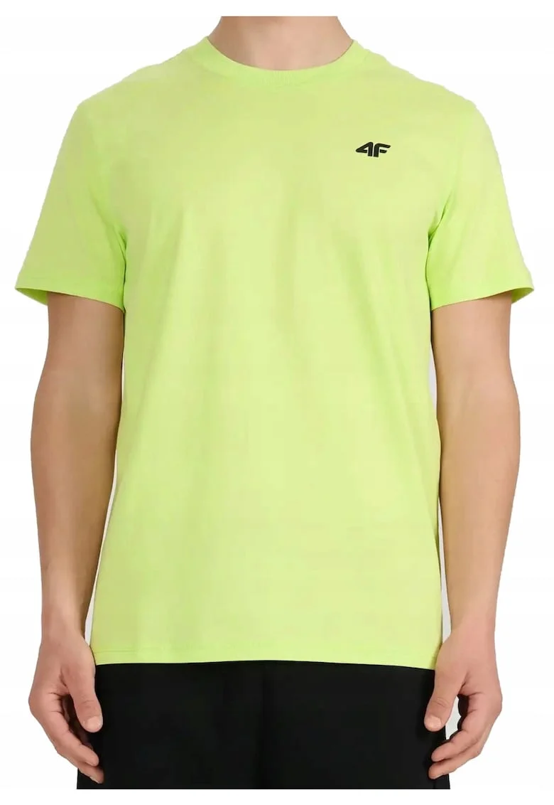 Tricou de bumbac cu logo, Verde