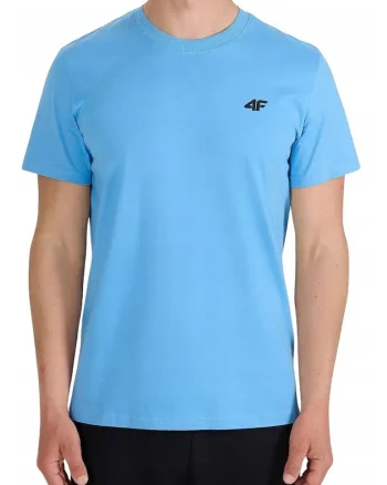 Tricou de bumbac cu logo, Albastru