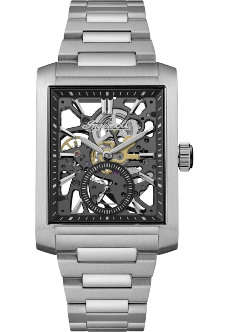 Ceas barbatesc  I17001 clasic din otel cu design skeleton