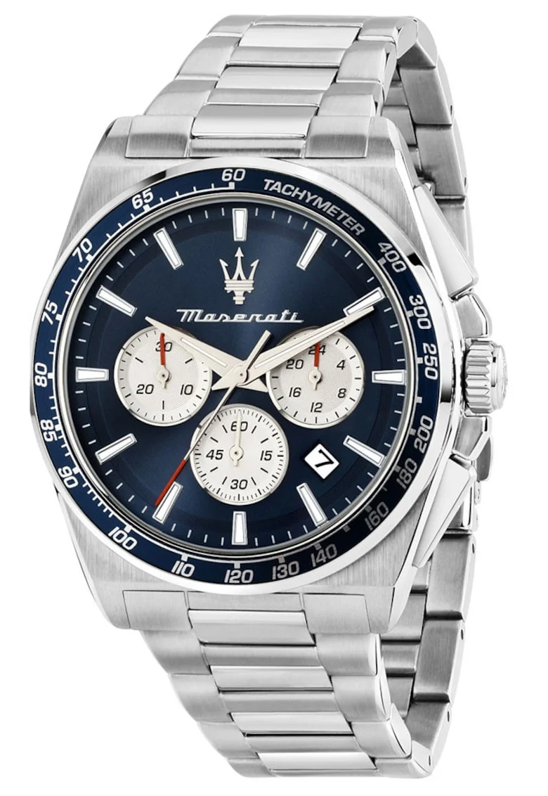 Ceasuri barbatesti  Velocita Chronograph, bratara din otel inoxidabil, culoare argintie, mecanism cronograf