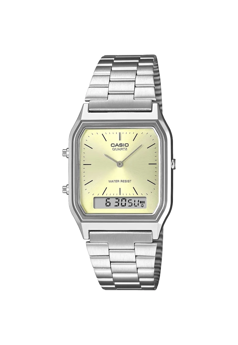 Ceas Dama  mecanism quartz, bratara din otel inoxidabil, culoare argintie, set cu cutie originala