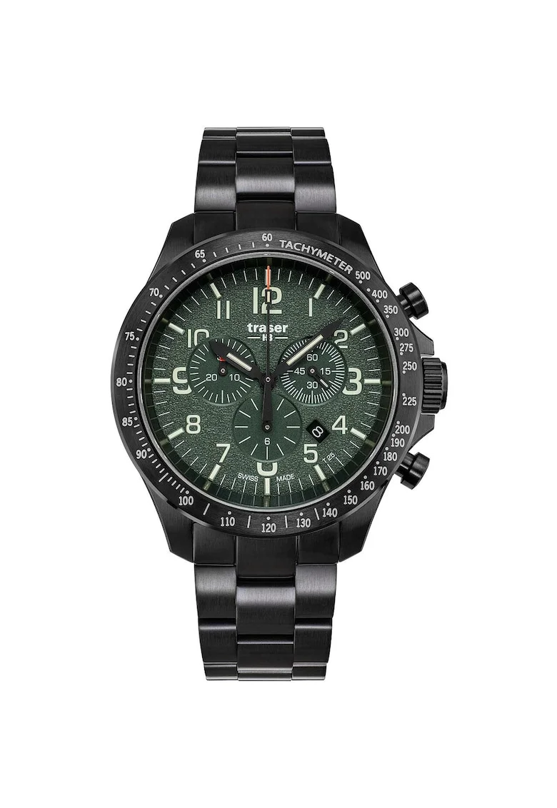 Ceas barbatesc  109464, Quartz, 46mm, 10ATM, Negru
