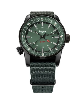Ceas barbatesc  P68 Pathfinder, 46 mm, 10 ATM, Negru, Verde