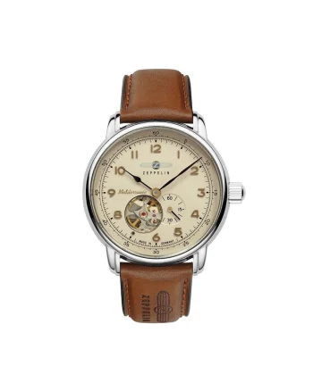 Ceasuri barbatesti  9666-5, inox, piele naturala, automat, sticla de safir