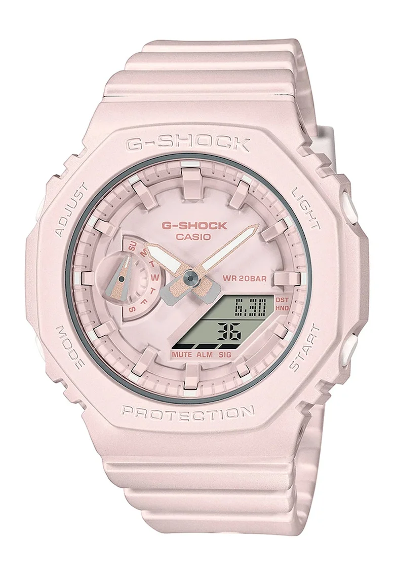 Ceas cu ecran mixt G-Shock Resign, Roz pal