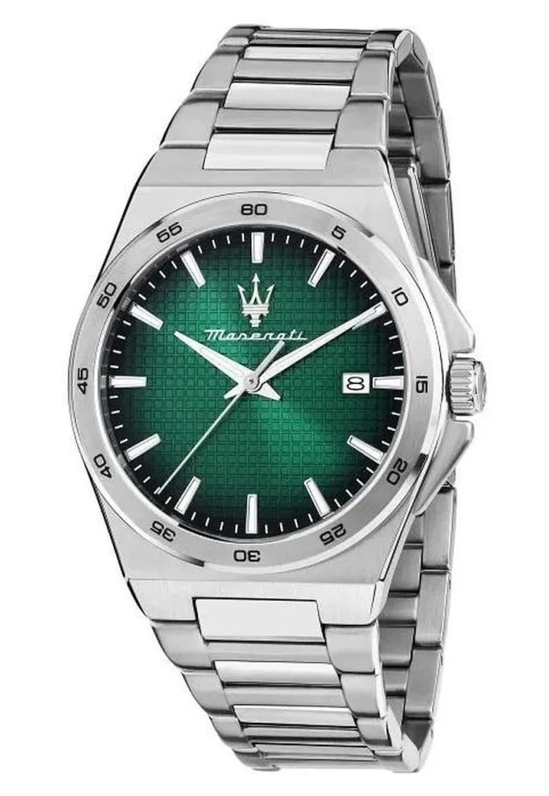 Ceas barbatesc  Velocita Slim, 40mm, argintiu, bratara din inox, rezistent la apa 50m