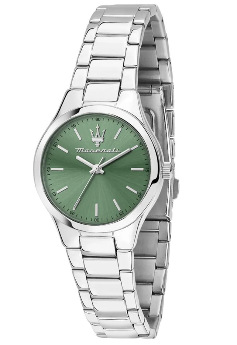 Ceas dama  Attrazione bratara otel inoxidabil argintiu verde 38mm