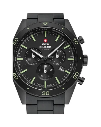 Ceas barbatesc Swiss Military SM34079.03 Cronograf 43mm, 10ATM, Negru