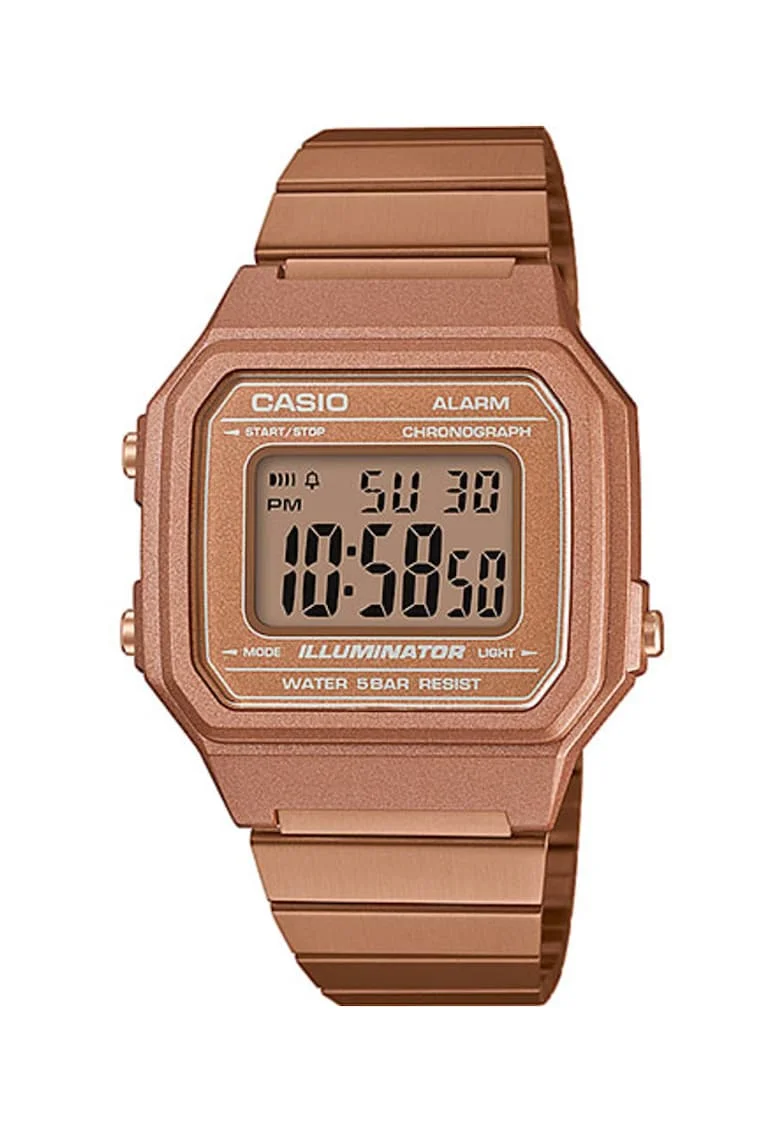 Ceas digital dreptunghiular unisex, Auriu rose