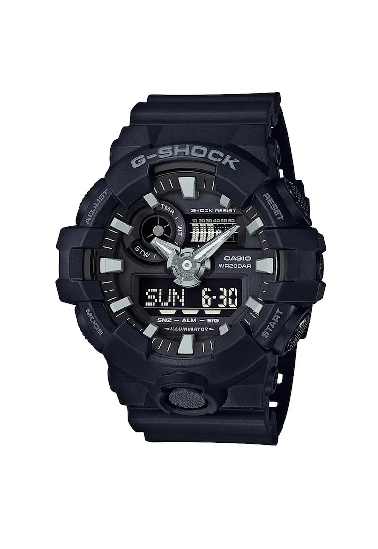 Ceas cronograf cu display analog si digital, Negru