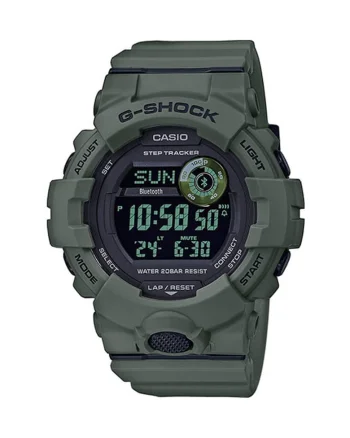 Ceas digital cu functii multiple si pedometru G-Shock, Verde
