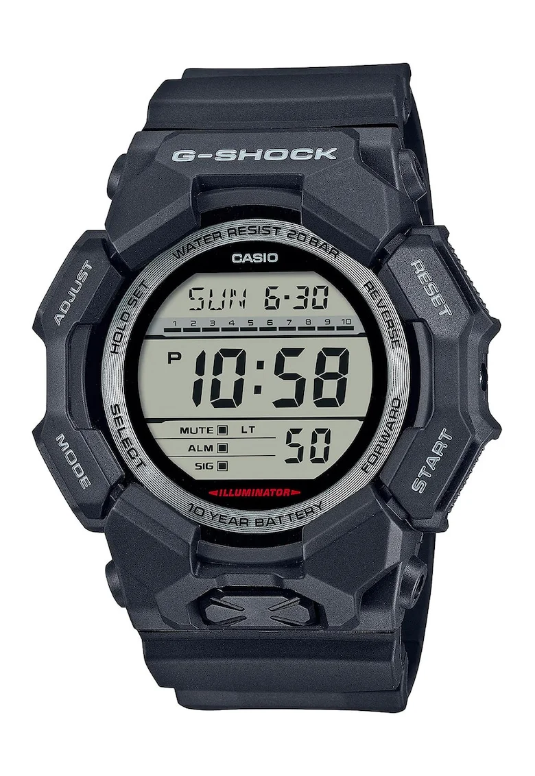 Ceas digital cu carcasa si curea din rasina G-Shock, Negru