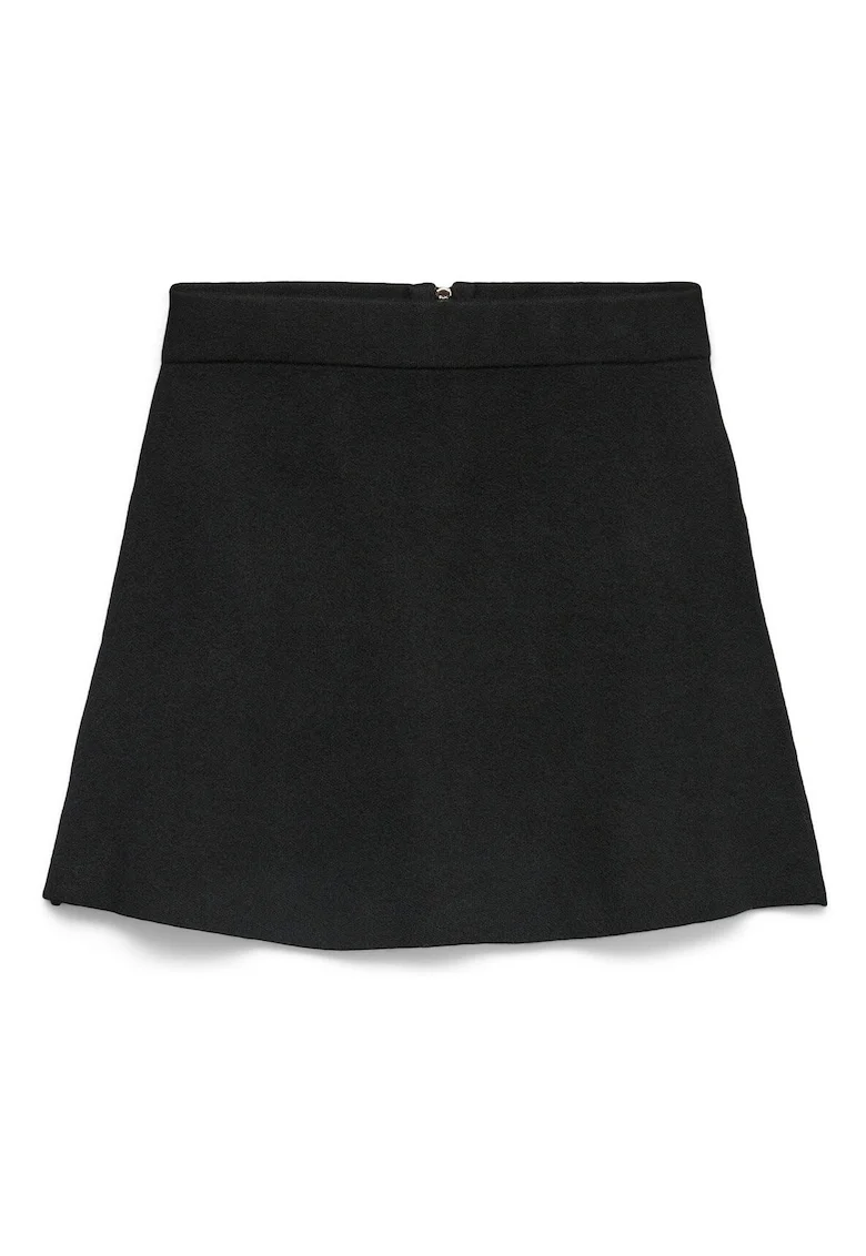 Fusta mini,  negru, plastic - 69875, Negru