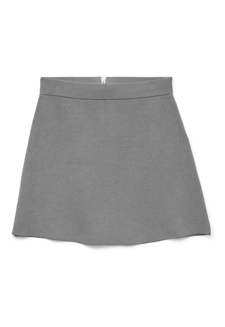 Fusta mini,  negru, plastic - 69875, Gri