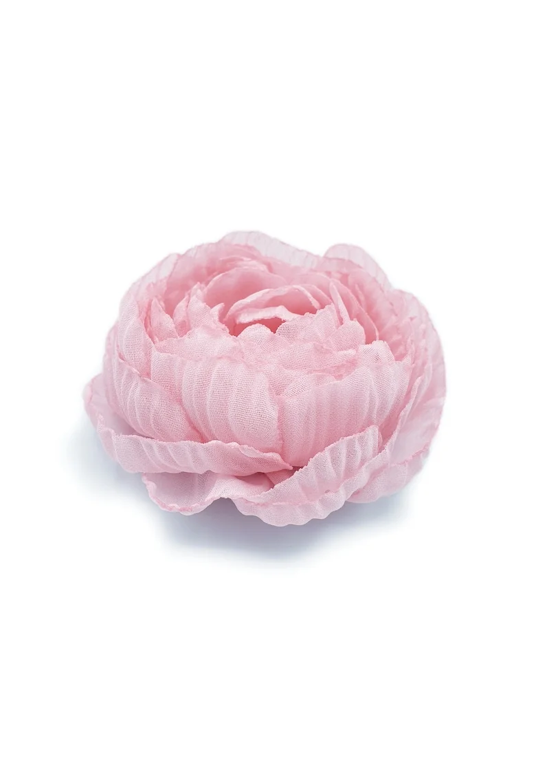 Brosa eleganta floare bujor,  Mia, voal roz