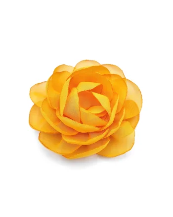 Agrafa par floare trandafir,  Rose, voal rosu corai, Portocaliu