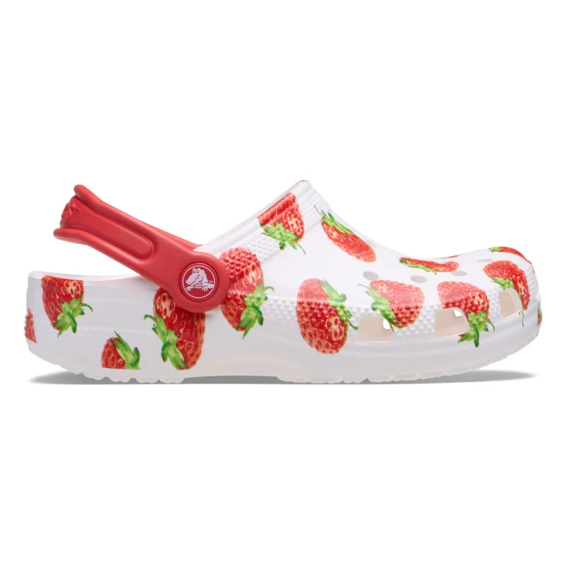 Saboti Crocs Classic Toddler Fresh Fruits Clog Alb - White