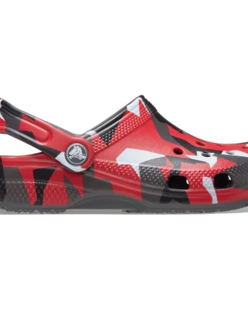 Saboti Crocs Classic Geo Camo Clog Kids Gri - Slate Grey/Multi