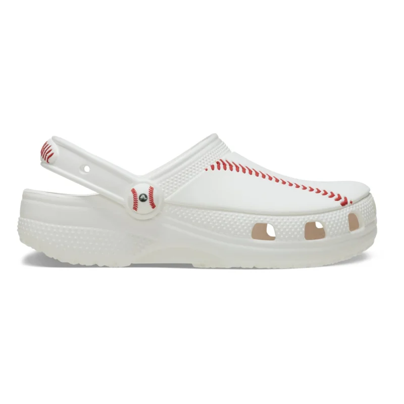 Saboti Crocs Classic Toddler Baseball Clog Alb - White