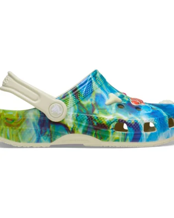 Saboti Crocs Classic Toddler Under the Sea Clog Bej - Bone