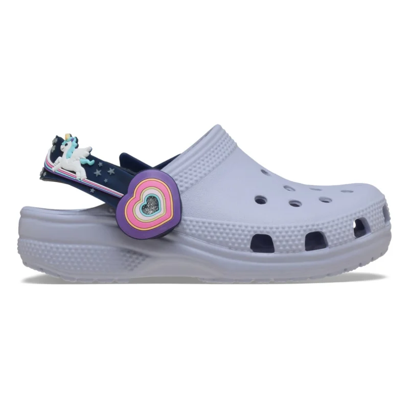 Saboti Crocs Classic Toddler Imagination Lights Back Strap Clog Mov - Frosted Grape