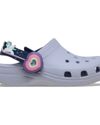 Saboti Crocs Classic Toddler Imagination Lights Back Strap Clog Mov - Frosted Grape