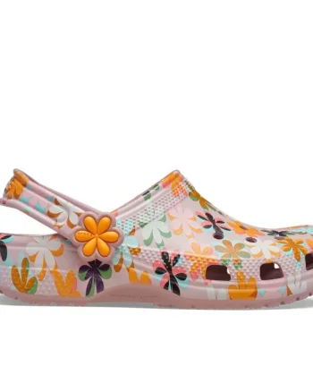 Saboți Crocs Toddler Classic Retro Summer Clog Mov - Mauve