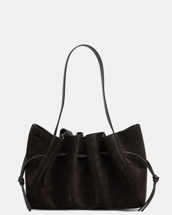 Yuzefi hobo bag pentru femei din piele întoarsă SCALLOP SHOULDER