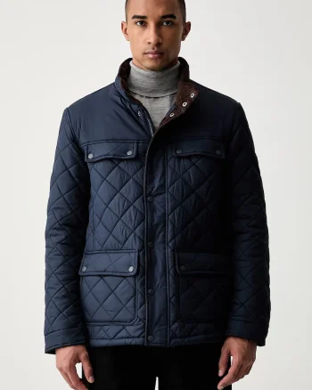 U.S. Polo Assn. jachetă pentru bărbați DIAMOND QUILTED FUNNEL