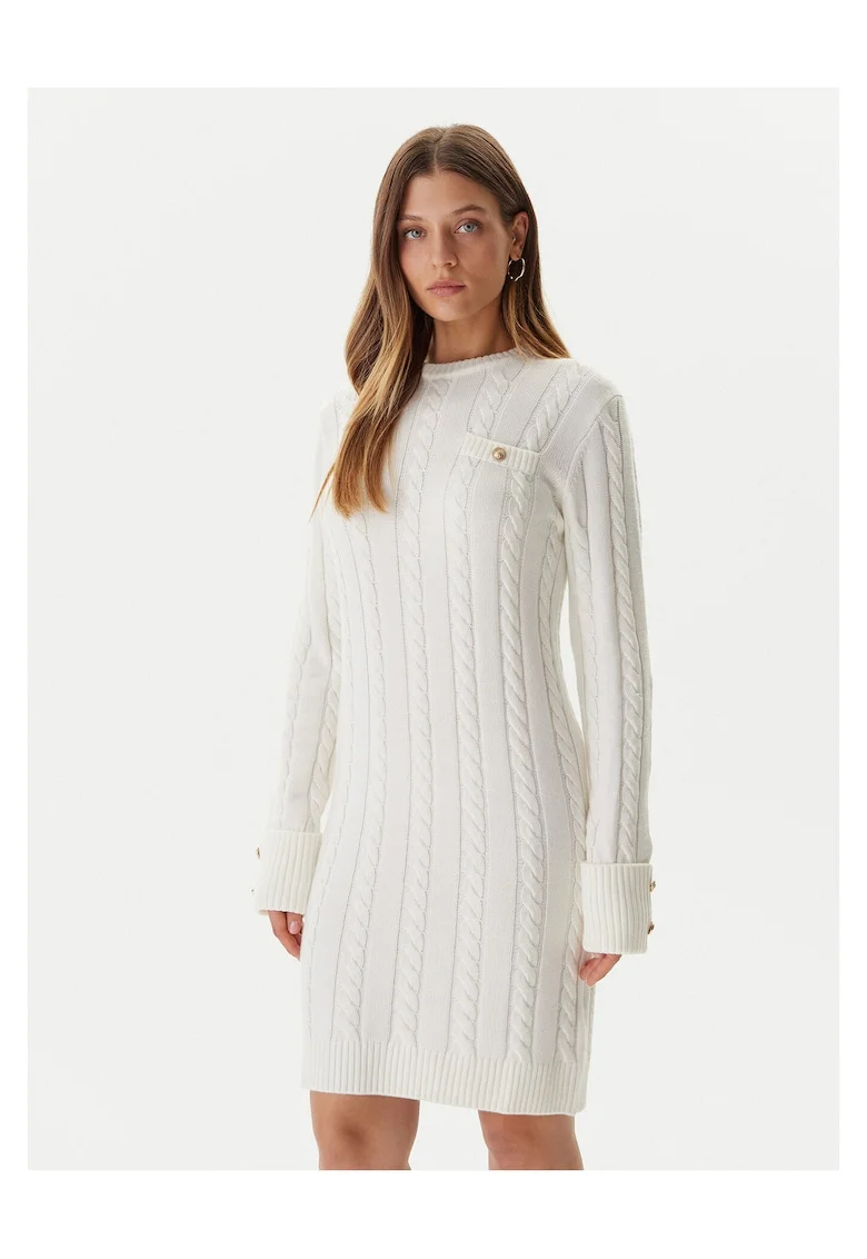 Rochie tricotata de dama  W5BK46 Z1192, ecru