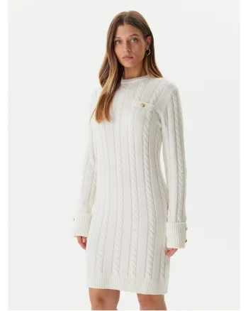Rochie tricotata de dama  W5BK46 Z1192, ecru