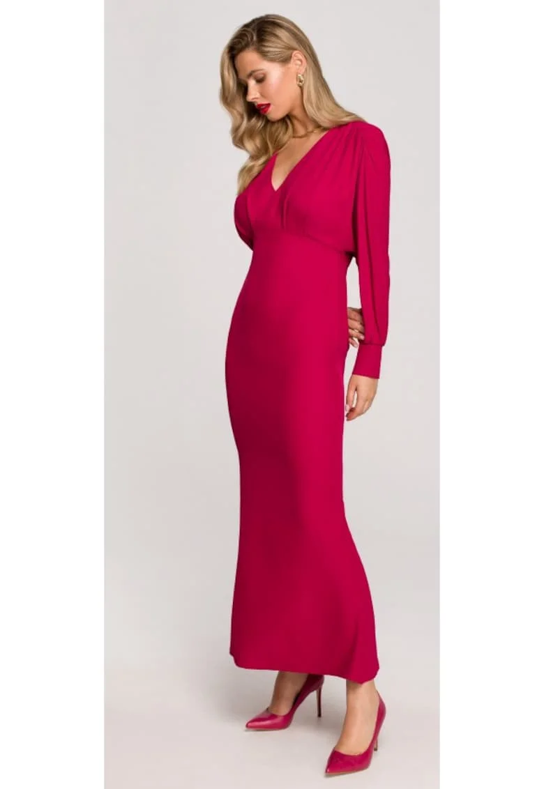 Rochie maxi dama,  Kundry, pruna, Pruna