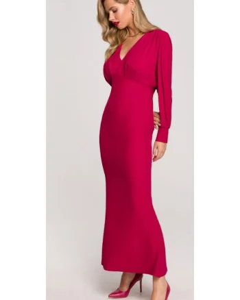 Rochie maxi dama,  Kundry, pruna, Pruna