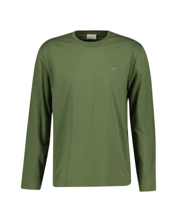 Bluza din bumbac Shield, Kaki