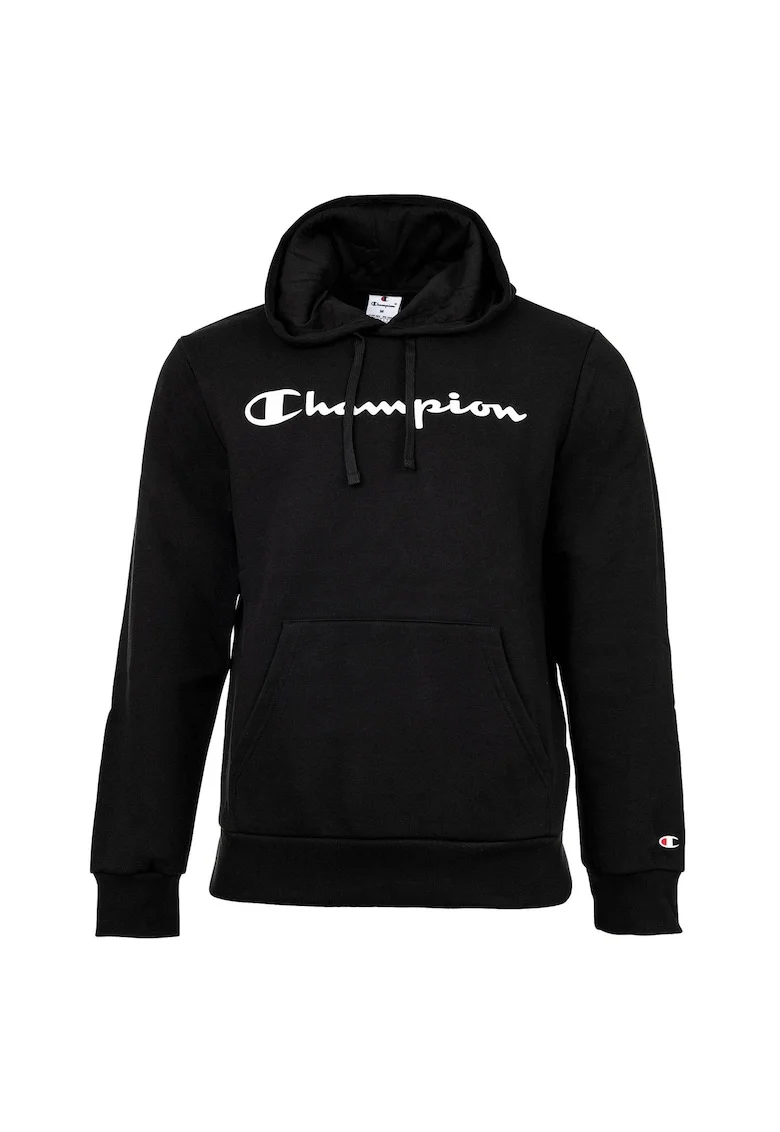Hanorac regular fit cu logo, Negru