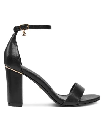 Sandale dama,  piele ecologica, negru,