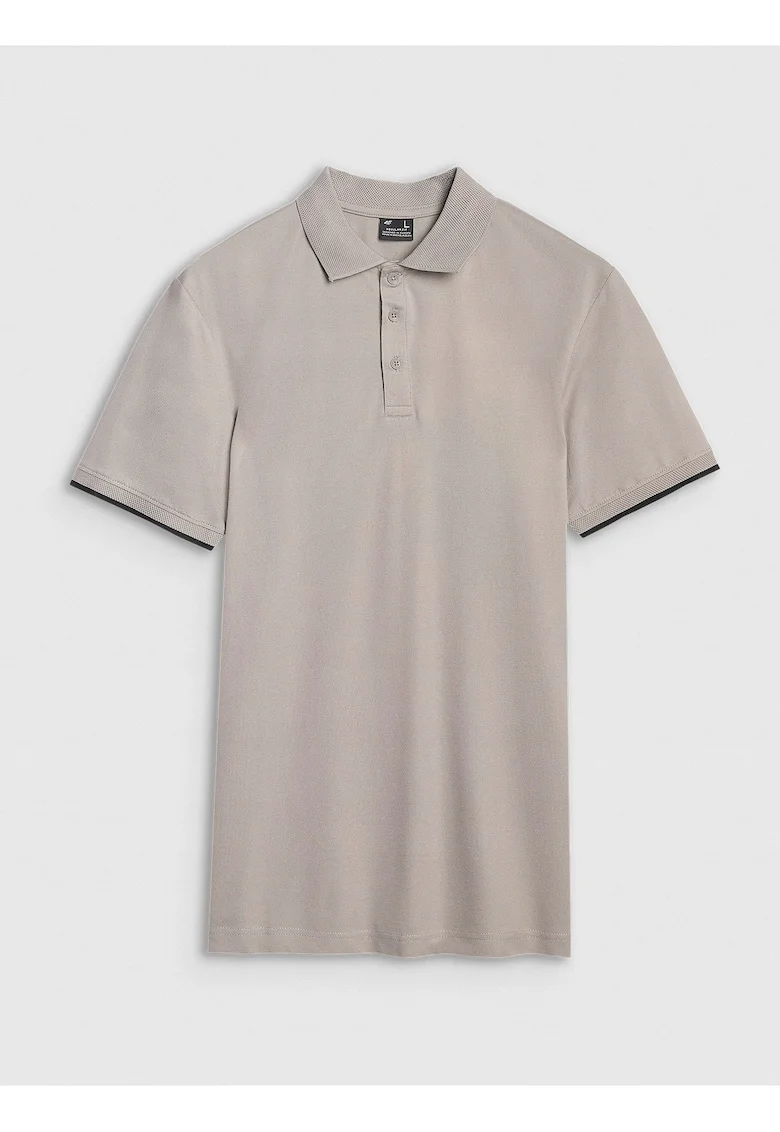 Tricou polo barbati,  gri, bumbac/sintetic/viscoza,
