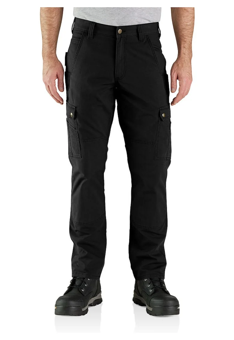 Pantaloni cargo  negri, ripstop, barbati