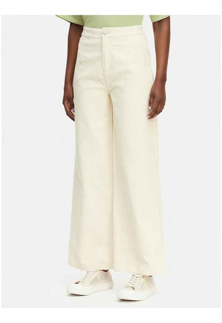 Pantaloni dama,  casual, bej, bumbac