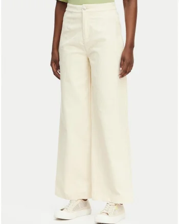 Pantaloni dama,  casual, bej, bumbac