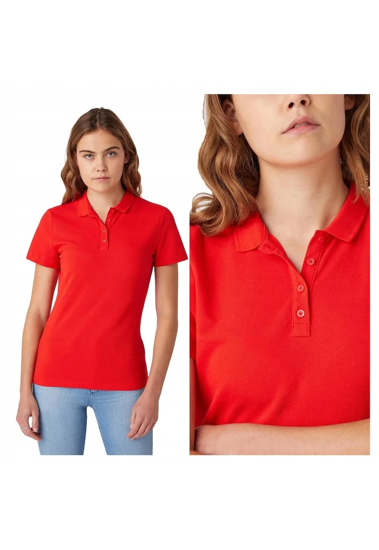 Tricou Polo Dama,  Polo, S INTL, Rosu, Bumbac, Design Clasic Casual, Ideal Pentru Uz Zilnic, Material Premium Confortabil, Inchidere Cu Nasturi, Croiala Regular Fit