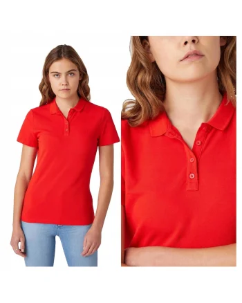Tricou Polo Dama,  Polo, S INTL, Rosu, Bumbac, Design Clasic Casual, Ideal Pentru Uz Zilnic, Material Premium Confortabil, Inchidere Cu Nasturi, Croiala Regular Fit