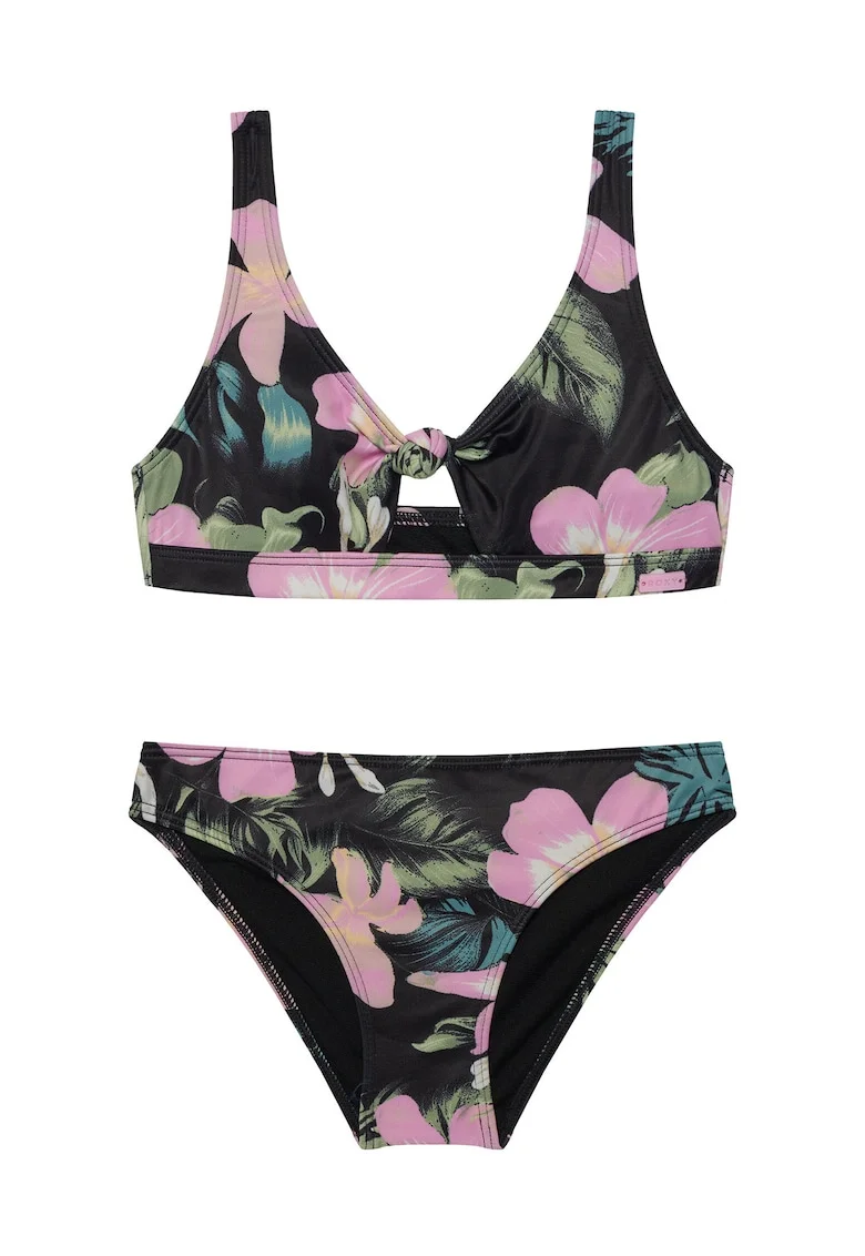 Costum de baie fete,  multicolor, floral, poliester-elastan