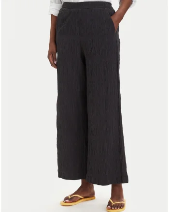 Pantaloni dama,  casual, negru, bumbac