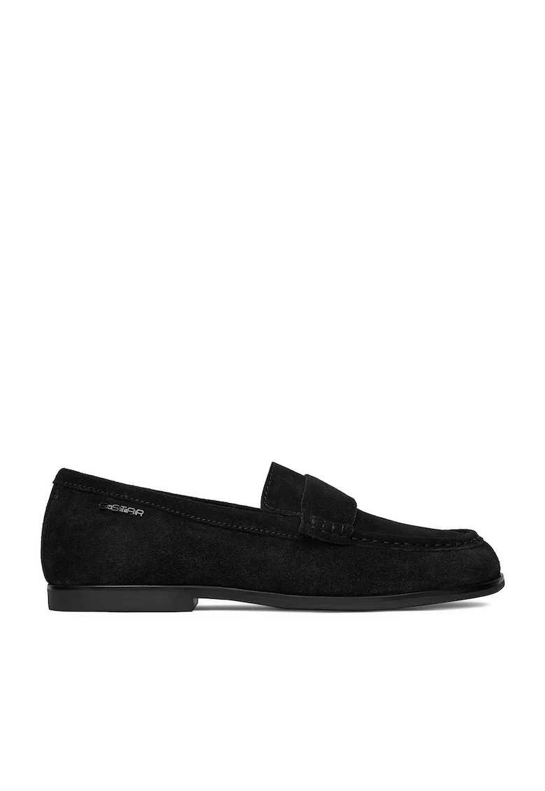 Mocasini dama,  piele naturala, negru, varf rotund