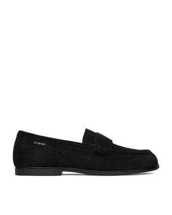 Mocasini dama,  piele naturala, negru, varf rotund
